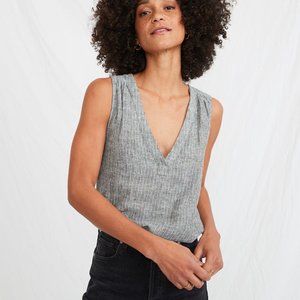 Marine Layer Tory Tank in Black/White Stripe